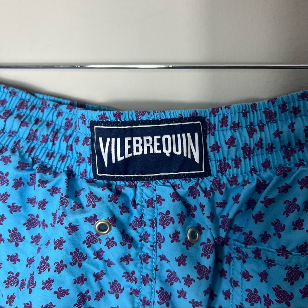 Vilebrequin - Moorea Mid-Length Printed Swim Shorts - Blue Size Large 130 - Picture 9 of 14